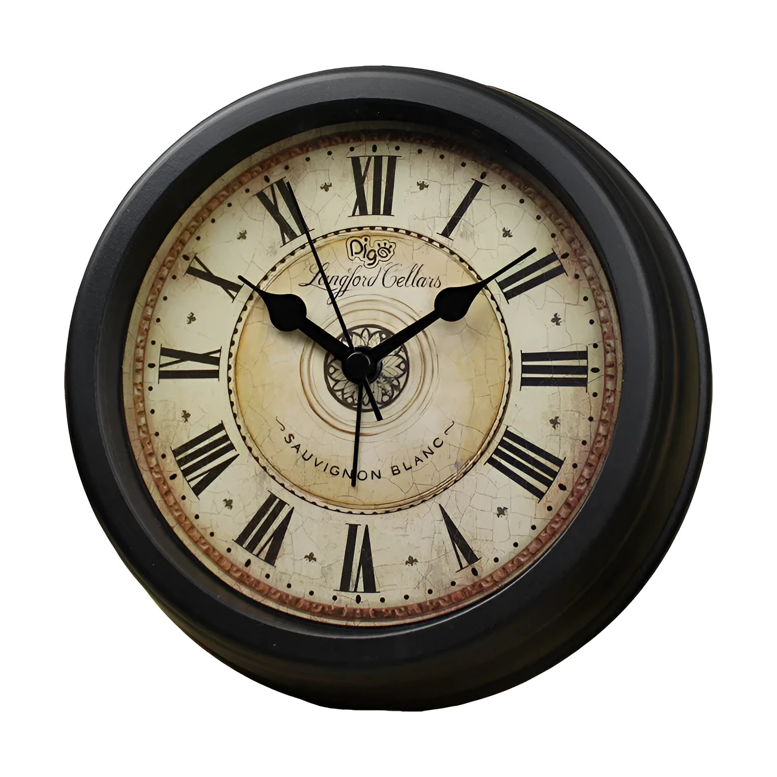 European style retro desk clock with 6-inch round dial on a desk