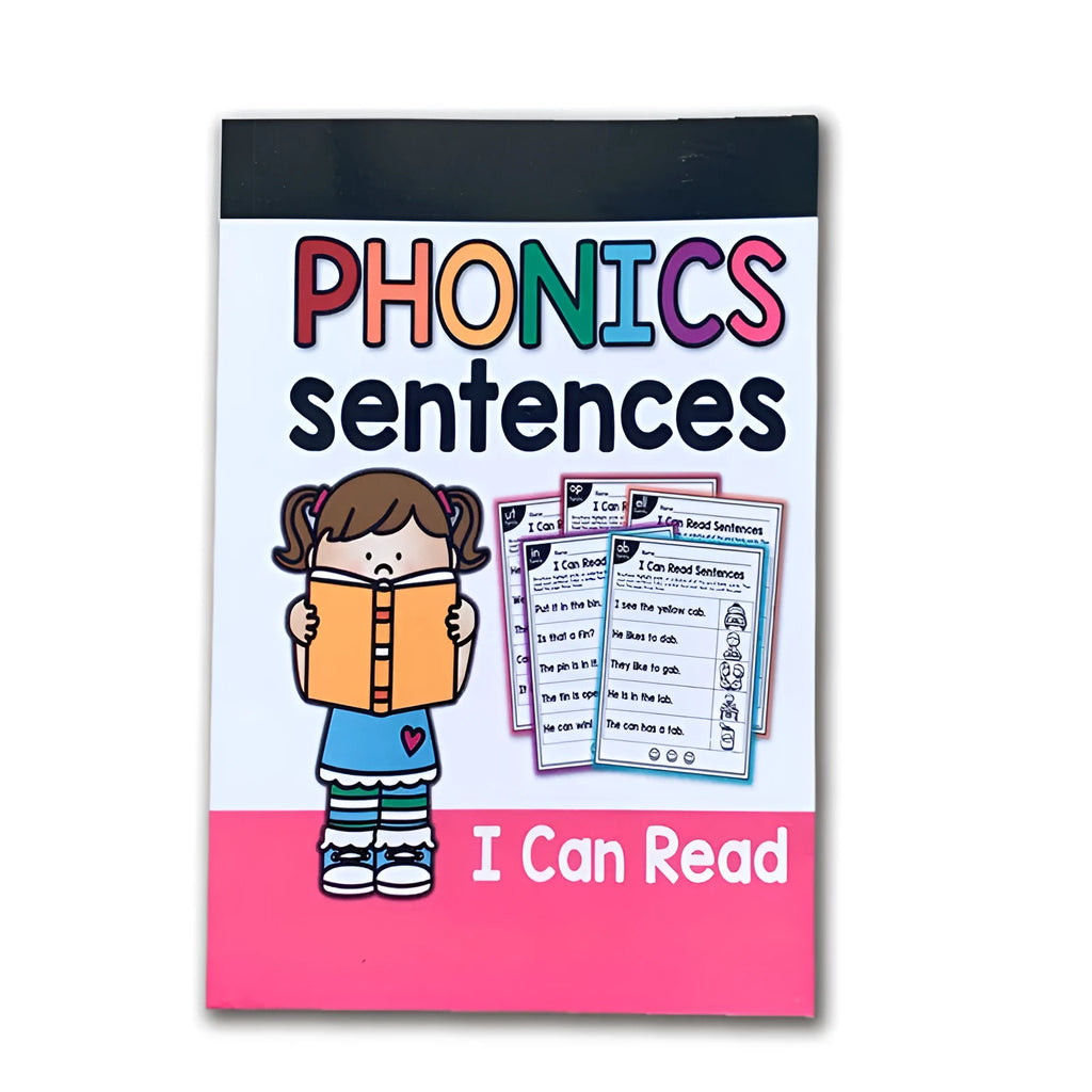 Children's phonics worksheet with English reading exercises on A4-sized paper for age 6+.