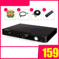 SAST Xianke SA208 DVD player unit showing front panel with display, tray mechanism, and control buttons