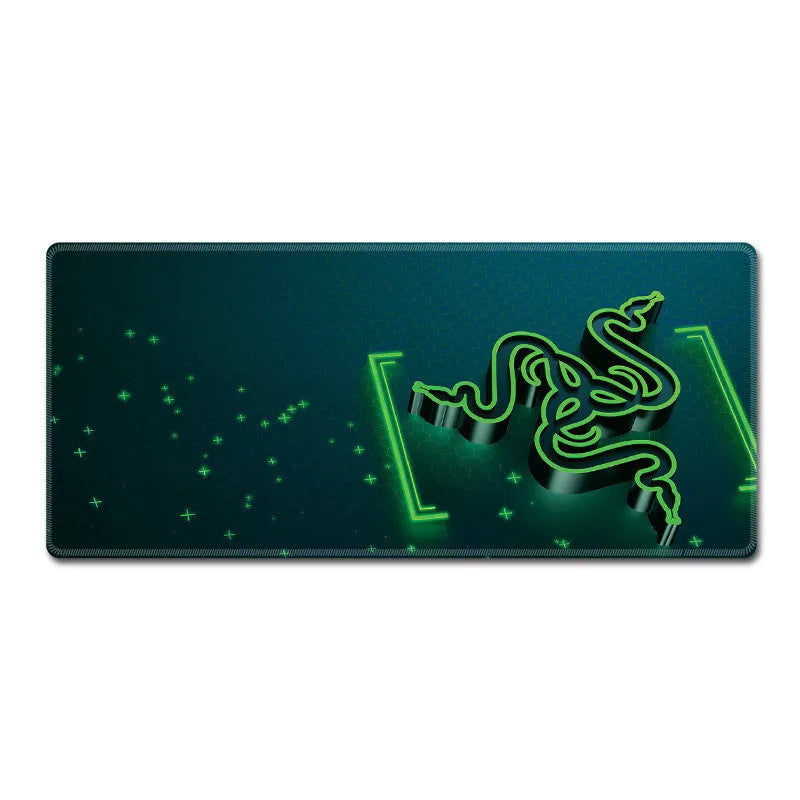 Oversized anti-skid rubber gaming mouse pad with wristband on desk