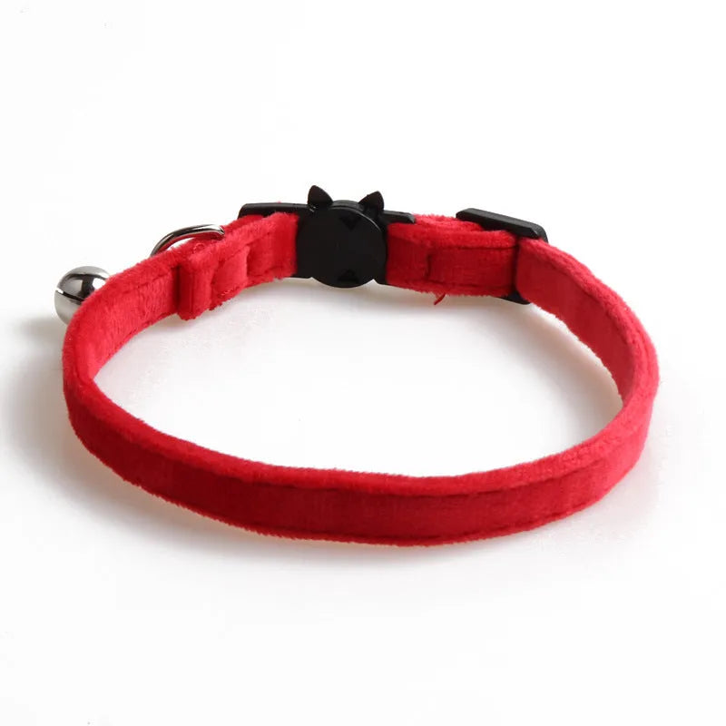 Velvet bowknot pet collar, 1.0 x 28 cm, in blue, black, red, purple, pink or chocolate