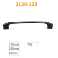 Black aluminium furniture handles and knobs for cabinet doors and drawers