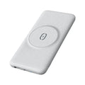 Maiduo mint green Magsafe magnetic wireless charging power bank attached to an iPhone.