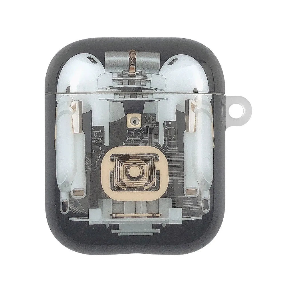 Steampunk mechanical design AirPods case for Apple AirPods 1st and 2nd generation with IMD integrated graphics