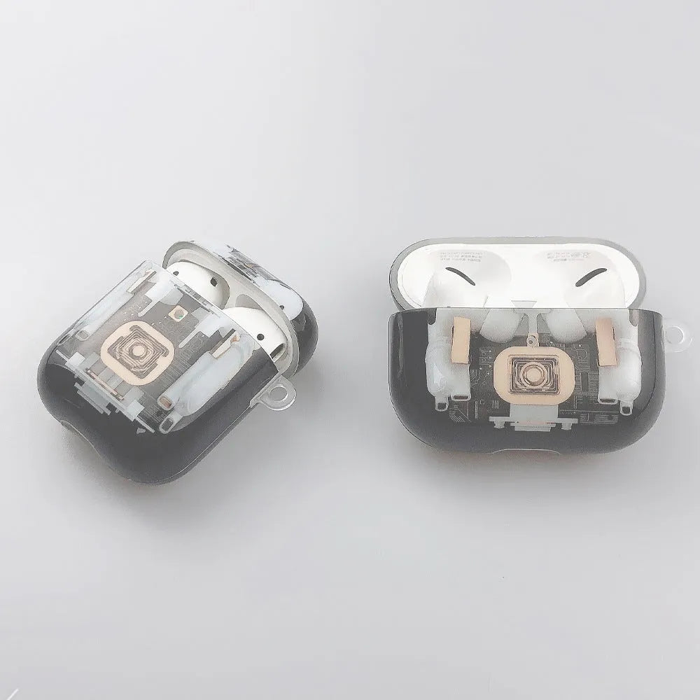 Steampunk mechanical design AirPods case for Apple AirPods 1st and 2nd generation with IMD integrated graphics