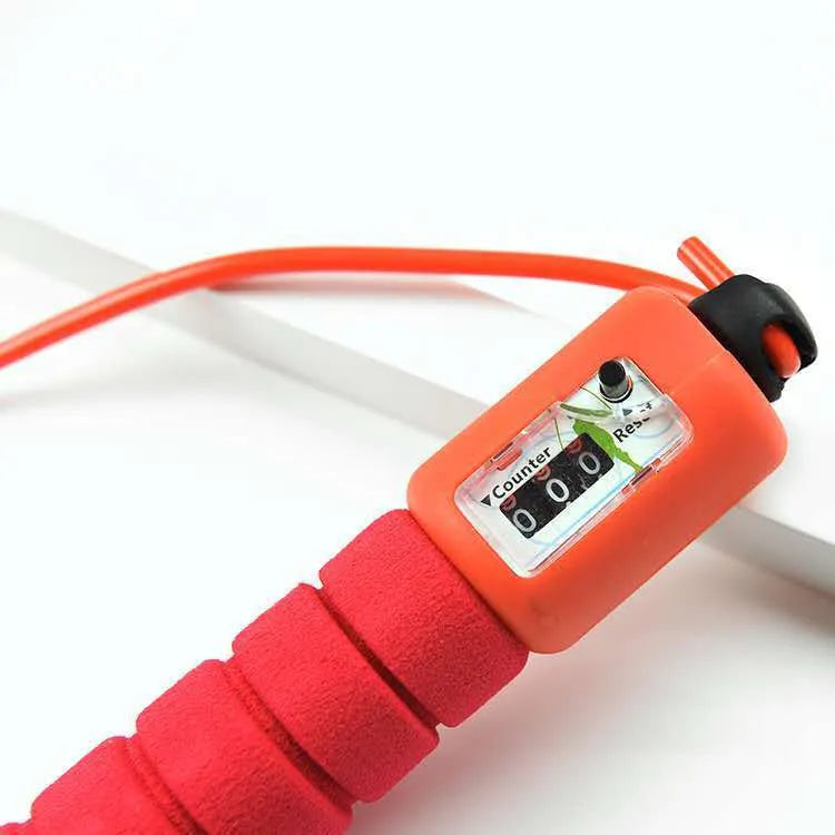Adult sports skipping rope with digital counter and sponge handles in multi-colour options