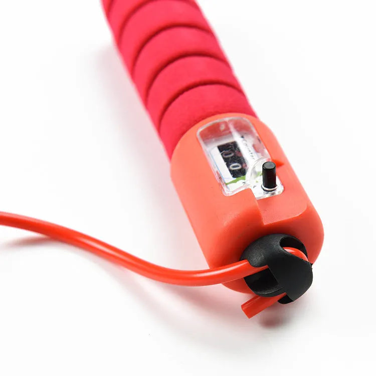 Adult sports skipping rope with digital counter and sponge handles in multi-colour options