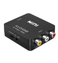 AV to HDMI converter with 0.5 metre cable in black and white colour options