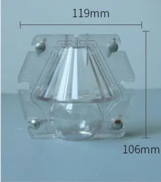 Transparent acrylic lamp table mould for making scented candles and handmade soaps