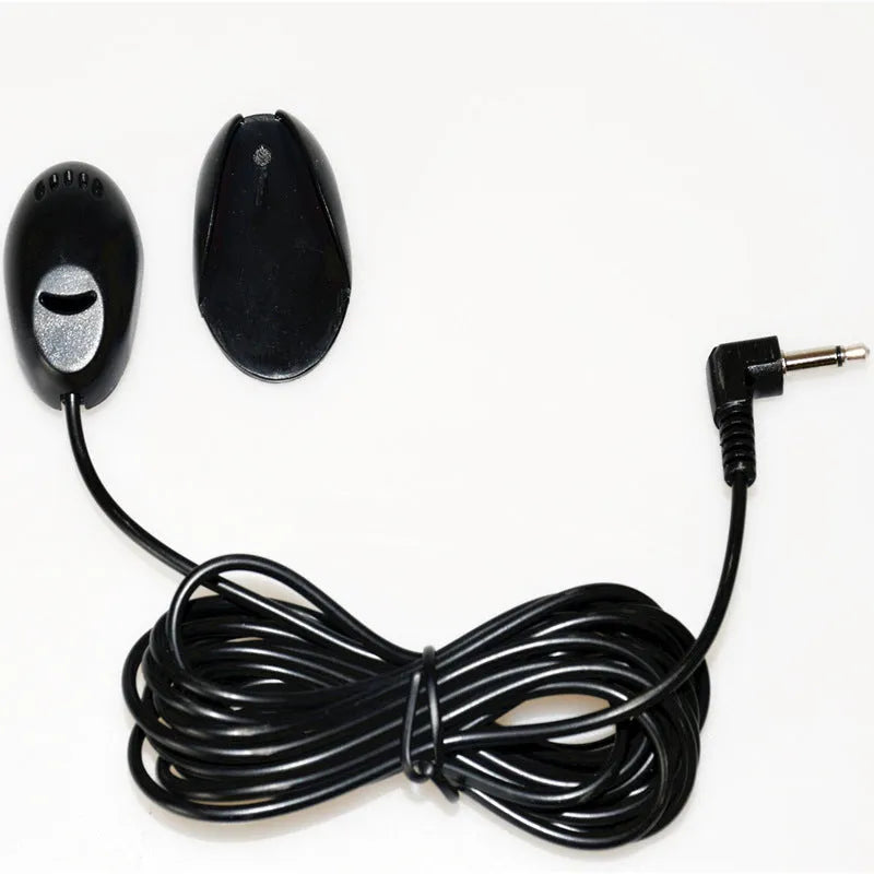 Black lavalier Bluetooth car microphone for hands-free calls and recording