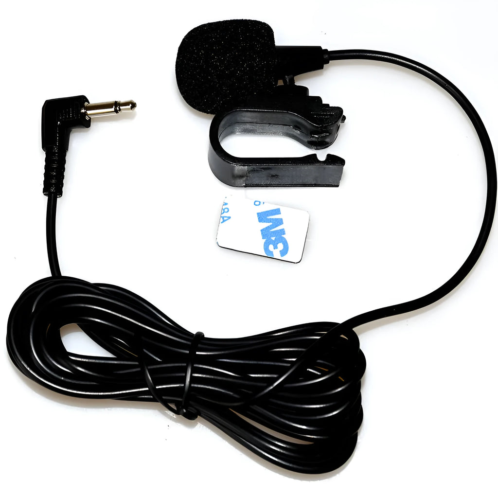 Black lavalier Bluetooth car microphone for hands-free calls and recording