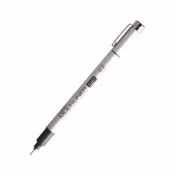 Copic Multiliner SP needle pen with aluminium body and waterproof ink, shown in black and colour options