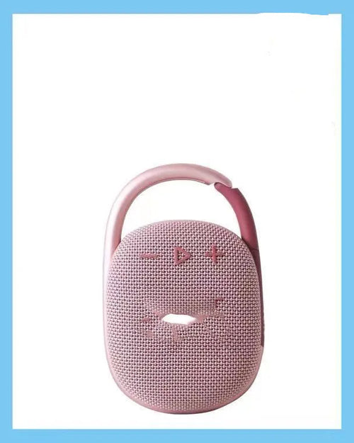 Compact portable Bluetooth speaker in silver grey colour with USB port.