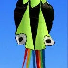Large 4-metre octopus soft kite in red with 30-metre line and control handle on beach