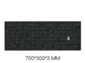 Grey cloth wrist sticker for computer mouse on desk with non-slip backing