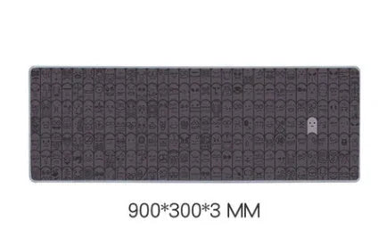 Grey cloth wrist sticker for computer mouse on desk with non-slip backing
