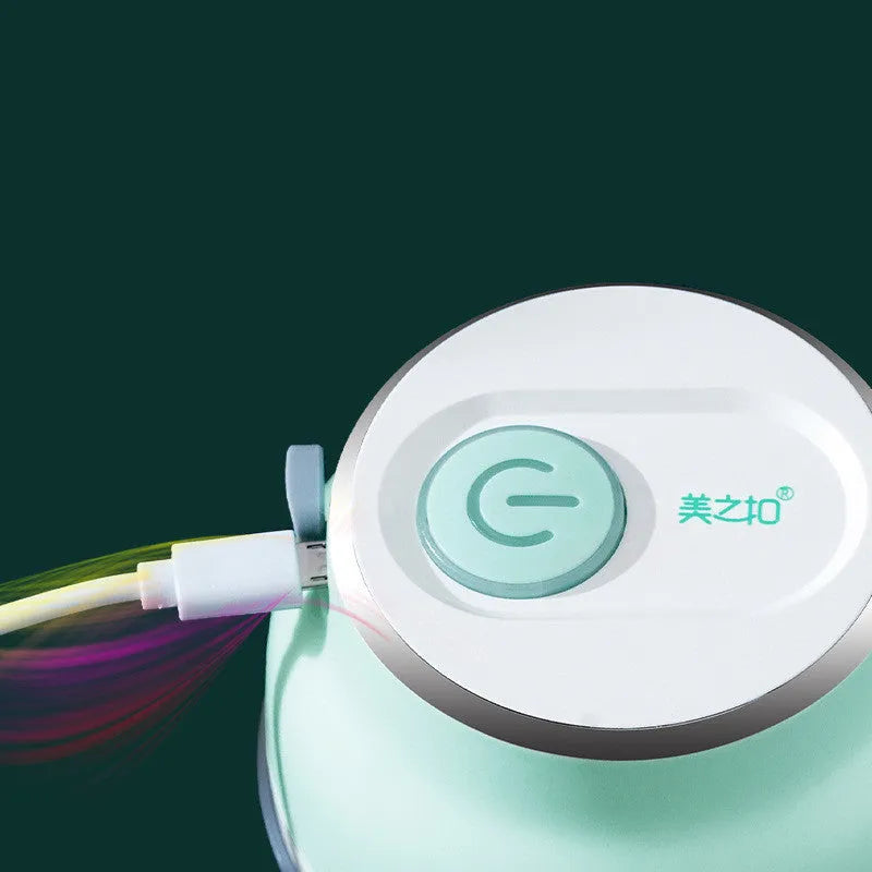 Portable USB electric mini food chopper with transparent cup and stainless steel blade for garlic and vegetables