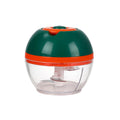 Household garlic puller manual chopper in green orange with pull cord for mincing vegetables