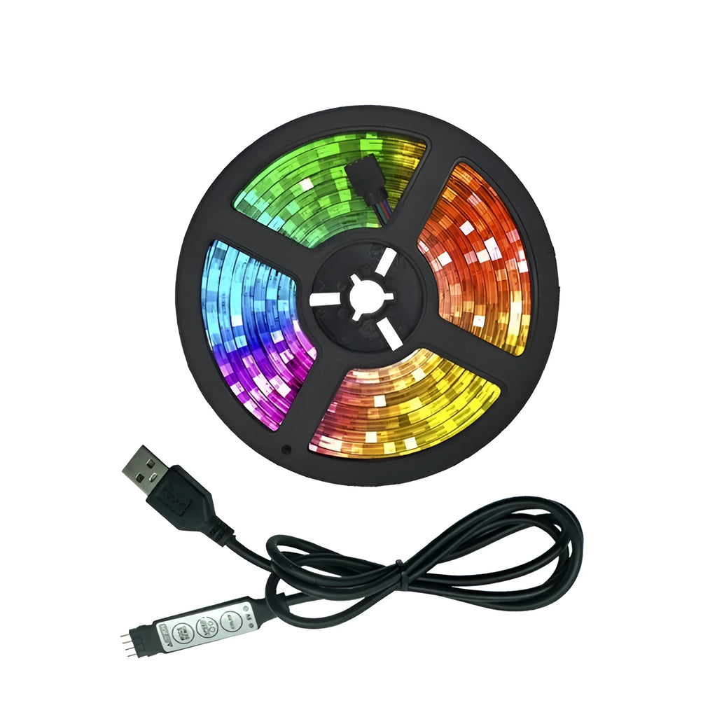 USB LED strip with 3-button controller, 60 SMD2835 LEDs per metre, for TV background lighting