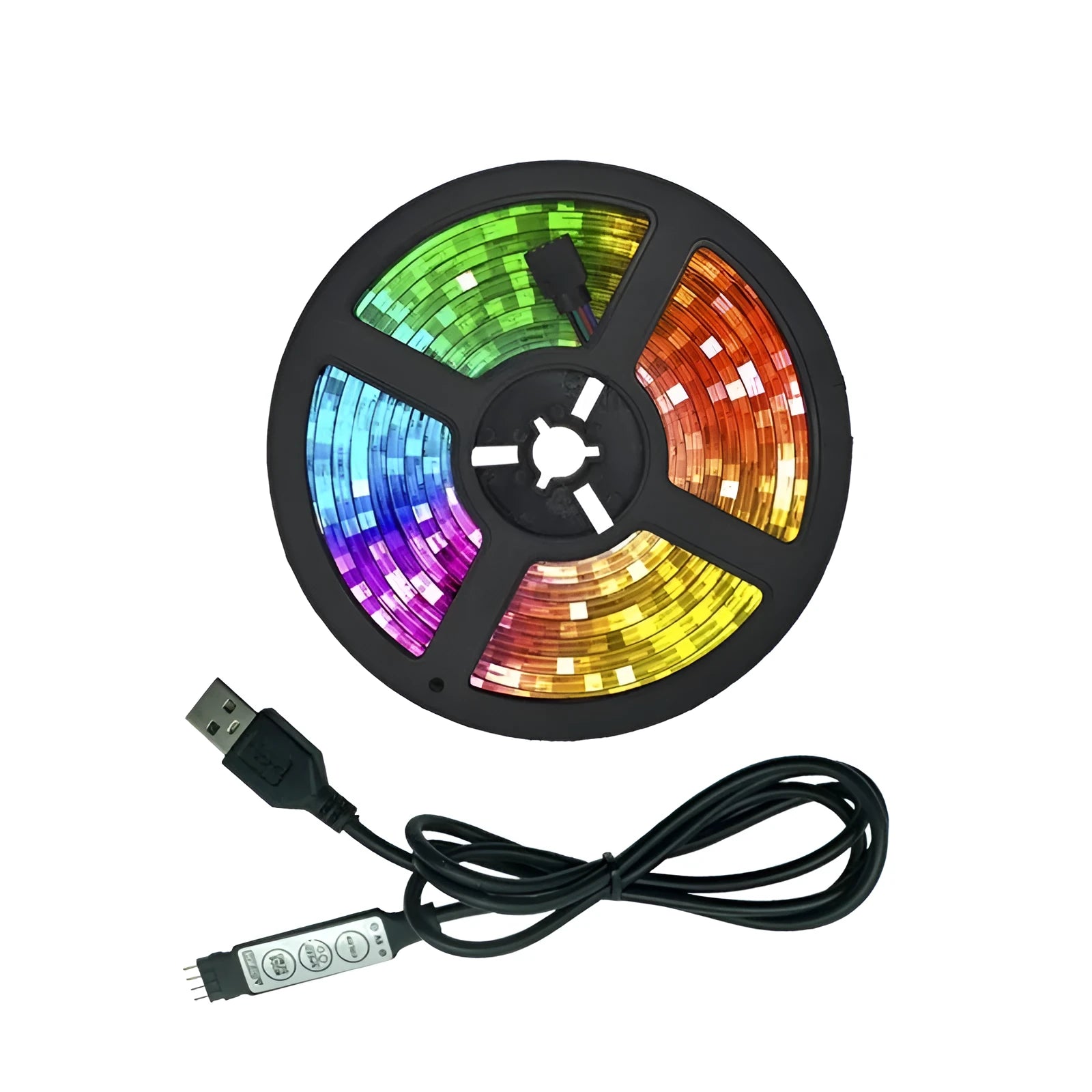 USB LED strip with 3-button controller, 60 SMD2835 LEDs per metre, for TV background lighting