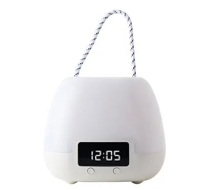 White rechargeable LED night light with remote control and projection for bedroom and baby care