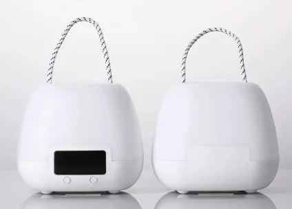 White rechargeable LED night light with remote control and projection for bedroom and baby care