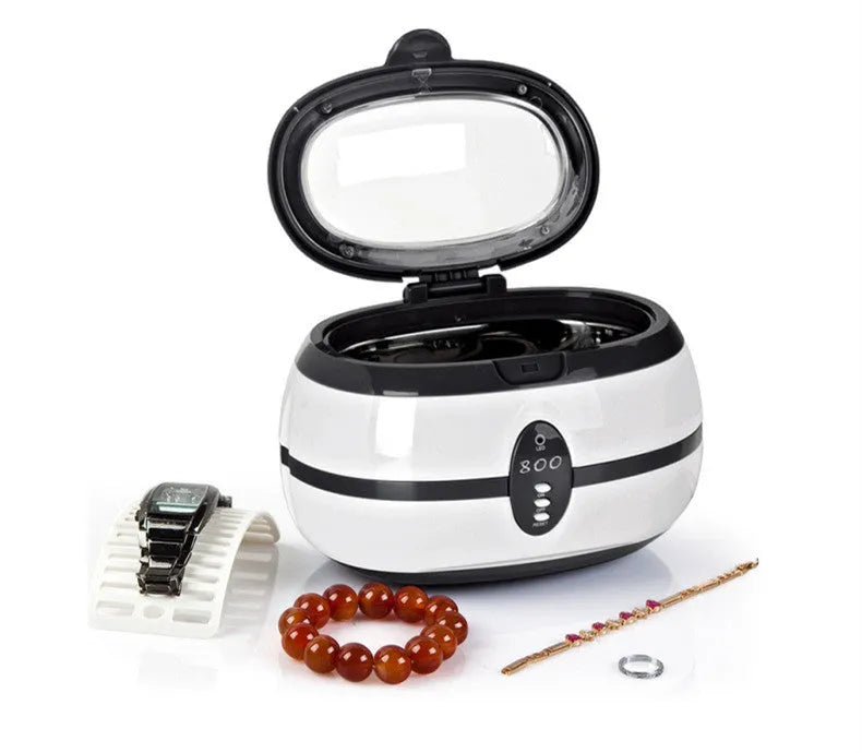 GTSONIC commercial ultrasonic glasses and jewellery washing machine with stainless steel chamber.