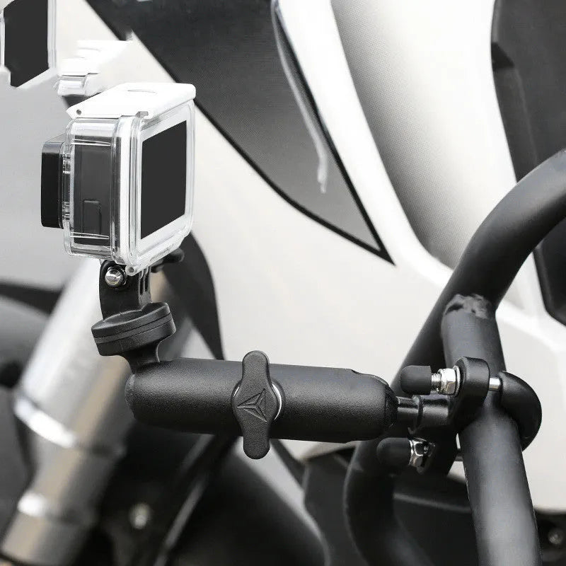 MOTOWOLF motorcycle driving recorder bracket base, aluminium alloy 360 degree rotation, mirror holder or handlebar type