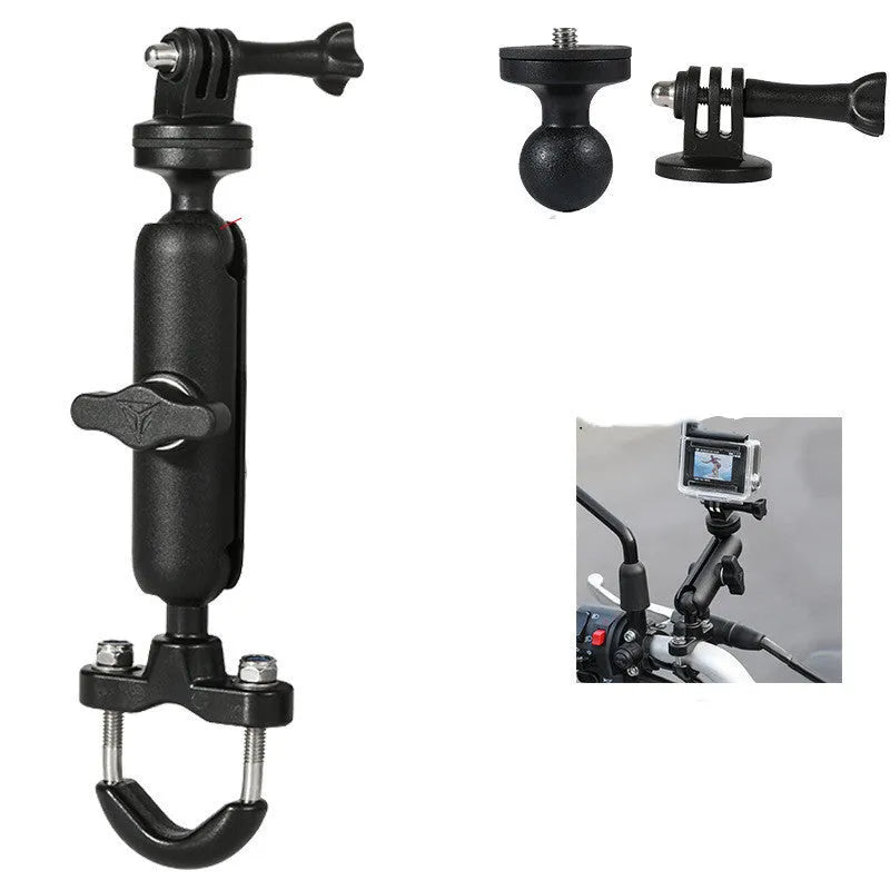 MOTOWOLF motorcycle driving recorder bracket base, aluminium alloy 360 degree rotation, mirror holder or handlebar type