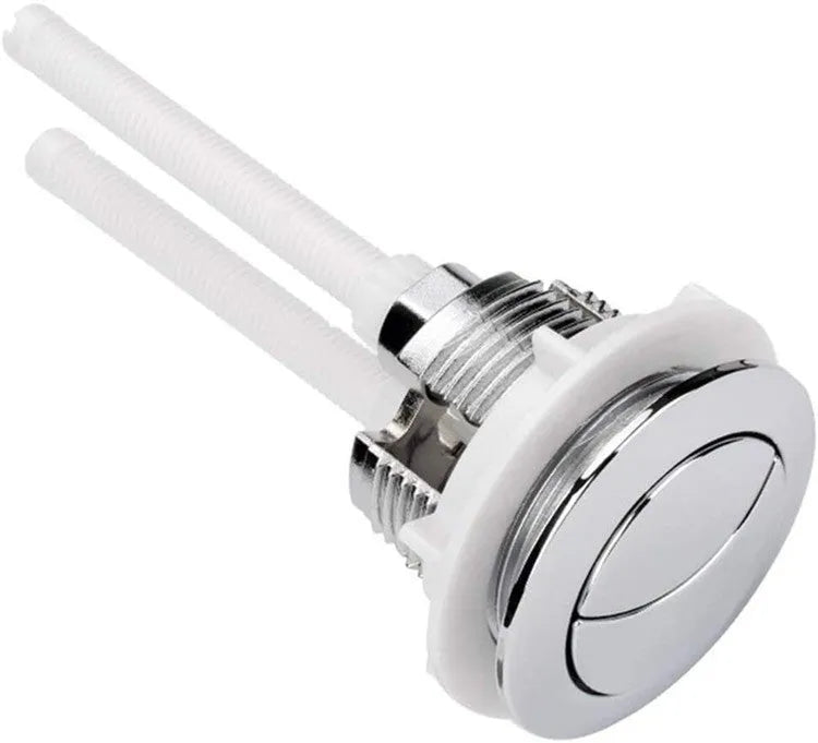 38mm round white double flush button for one-piece toilet tank made from ABS plastic