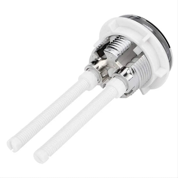 38mm round white double flush button for one-piece toilet tank made from ABS plastic
