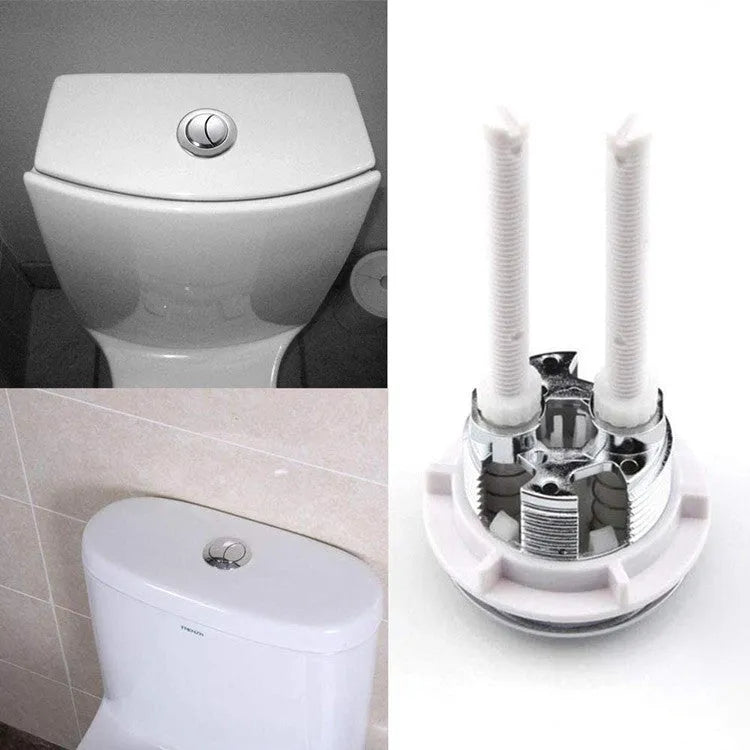 38mm round white double flush button for one-piece toilet tank made from ABS plastic