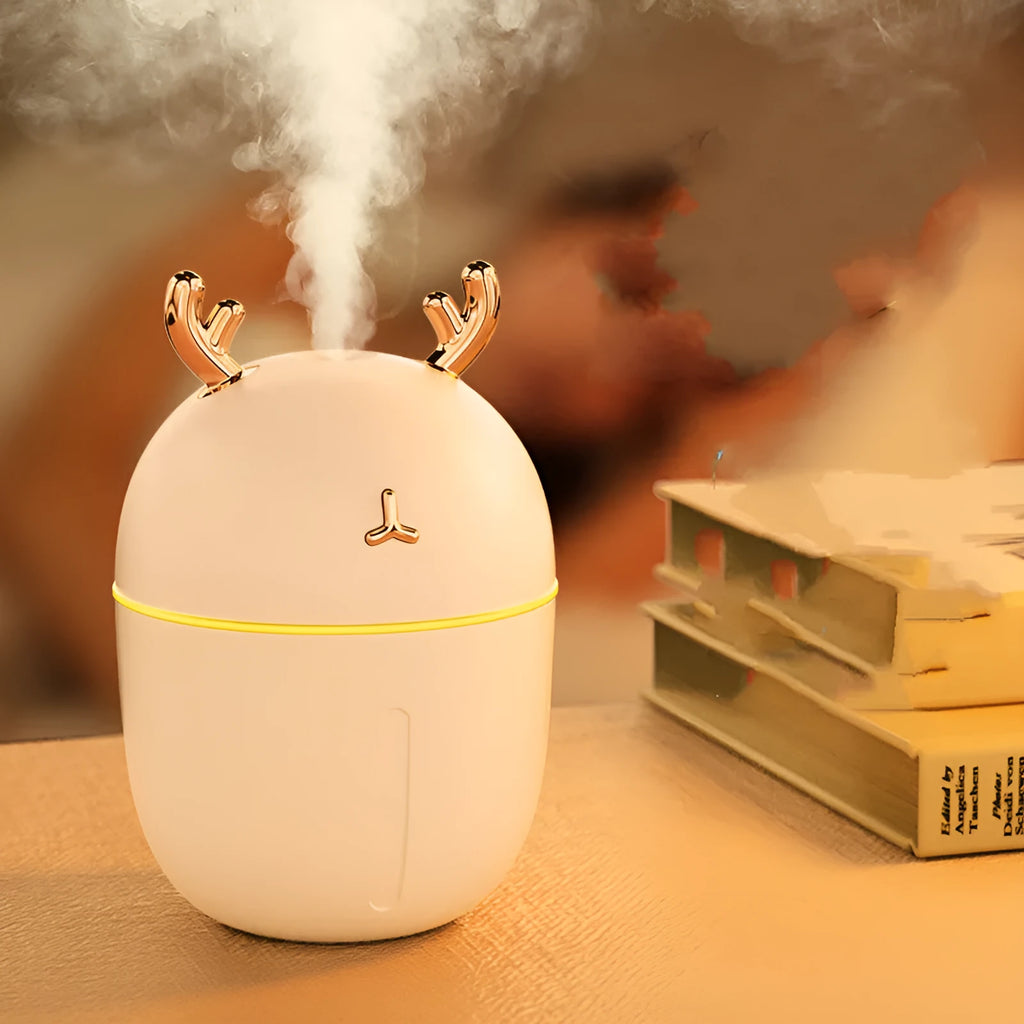 USB portable humidifier cute pet style 84x84x127mm 300ml tank 2W available in blue pink white