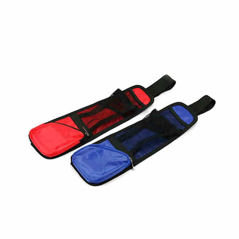 Car seat back side pocket storage bag in Oxford cloth, 2L hanging organiser with cup holder for phone and sundries