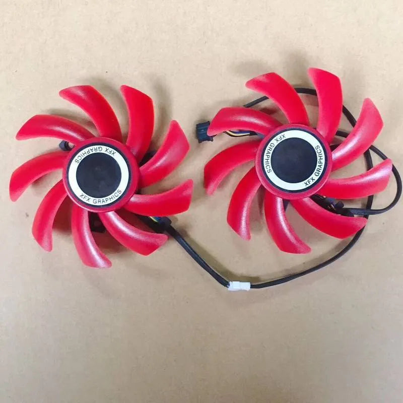 XFX RX 560D RX 470 RX 570 graphics card replacement cooling fan with black or red colour option