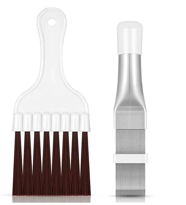 Stainless steel air conditioning fin comb and cleaning brush tool with 140mm length