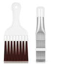 Stainless steel air conditioning fin comb and cleaning brush tool with 140mm length