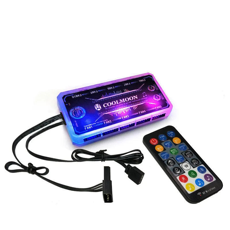 RGB power supply compartment light board 300 x 86.8 x 85mm with small 4PIN DC5V interface and 490mm wire