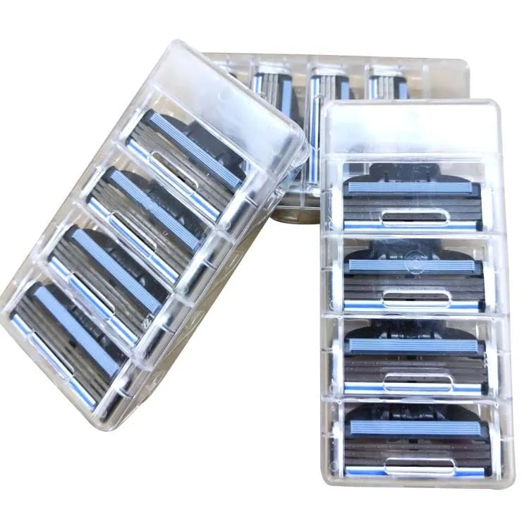 Gillette Front Speed 3 blue manual razor and pack of 8 replacement blade cartridges.