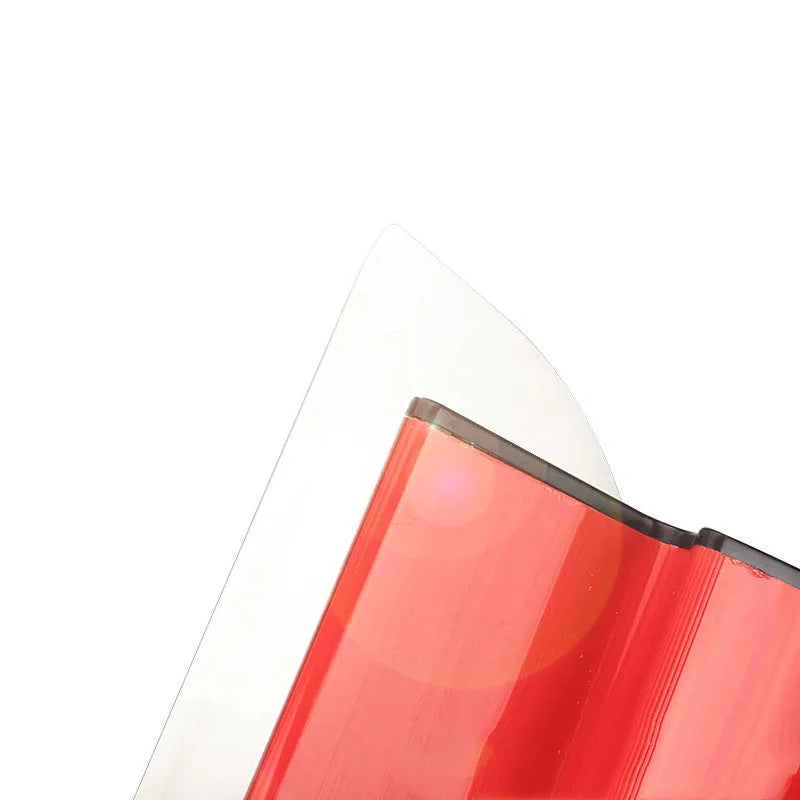 Red 40cm long levelling scraper tool for putty scraping and wallpaper work