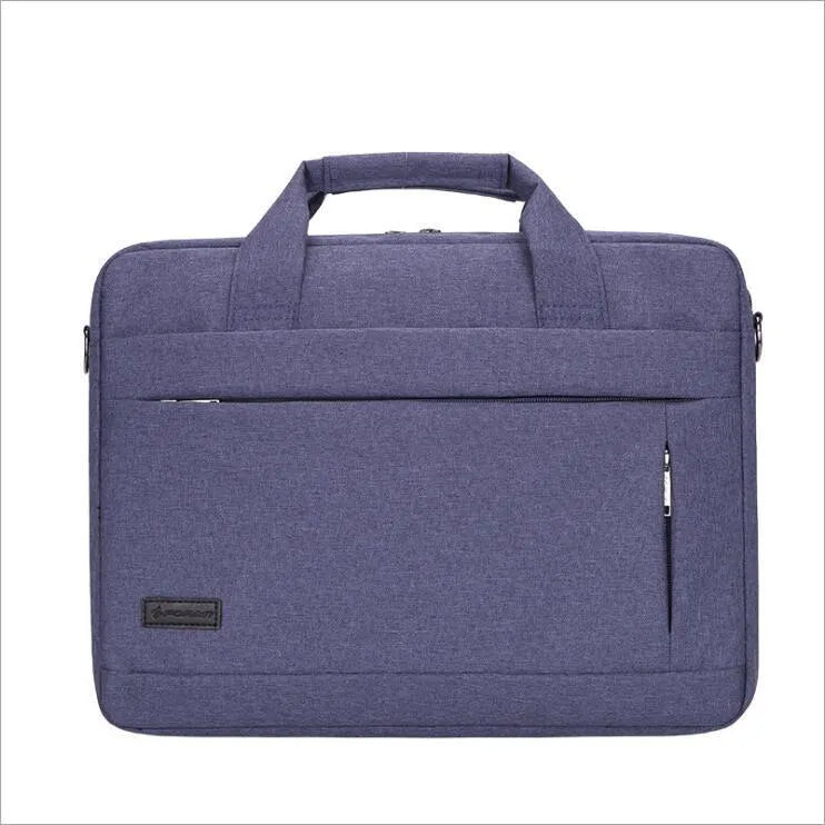 Shockproof one-shoulder laptop bag in Oxford cloth with zipper closure and soft handle