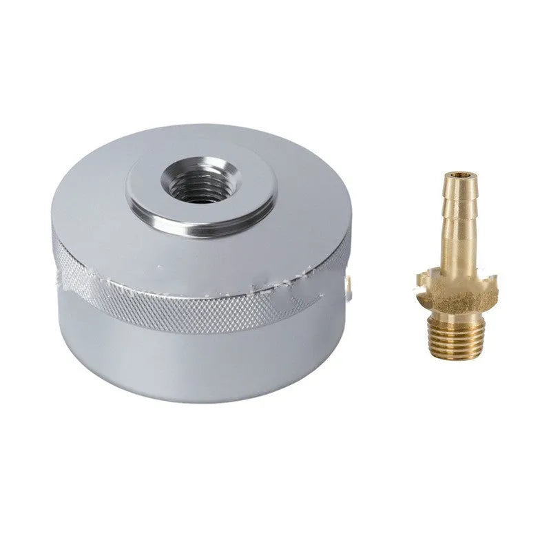 Red and silver aluminium alloy engine steam cap for Yamaha models with anti-corrosion modification.