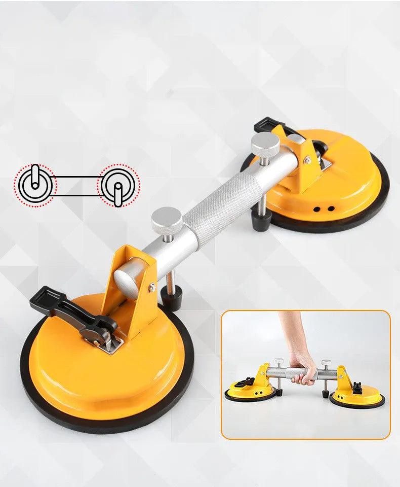 Fixed single claw heavy aluminium alloy tile vacuum lifter with suction cup for handling floor tiles