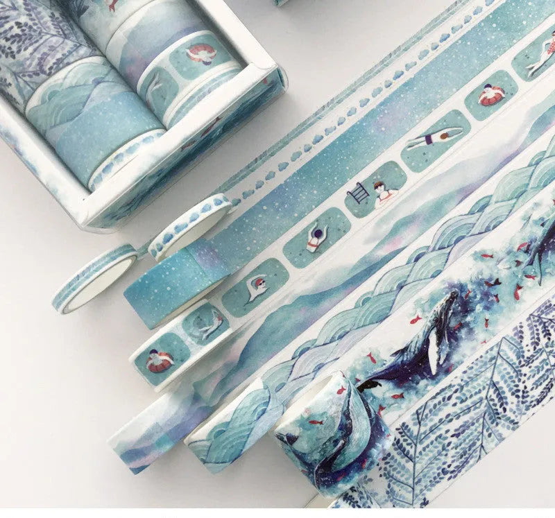 Cane paper gift box set with salt pocket sticker in multiple pattern styles