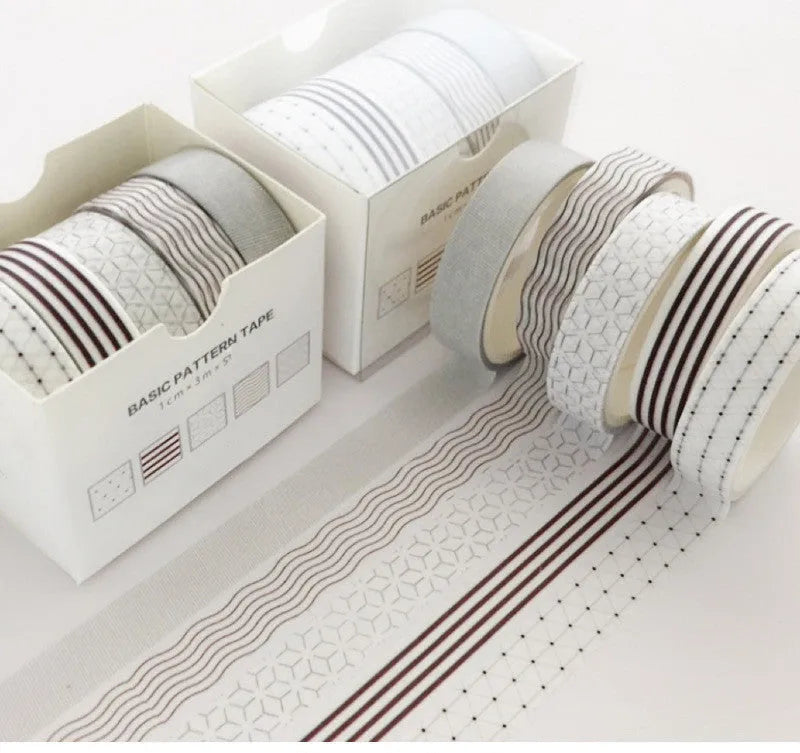 Cane paper gift box set with salt pocket sticker in multiple pattern styles