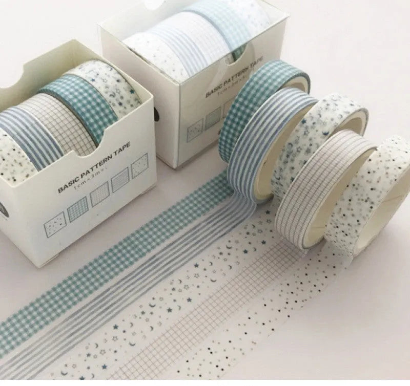 Cane paper gift box set with salt pocket sticker in multiple pattern styles