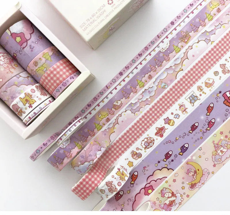 Cane paper gift box set with salt pocket sticker in multiple pattern styles
