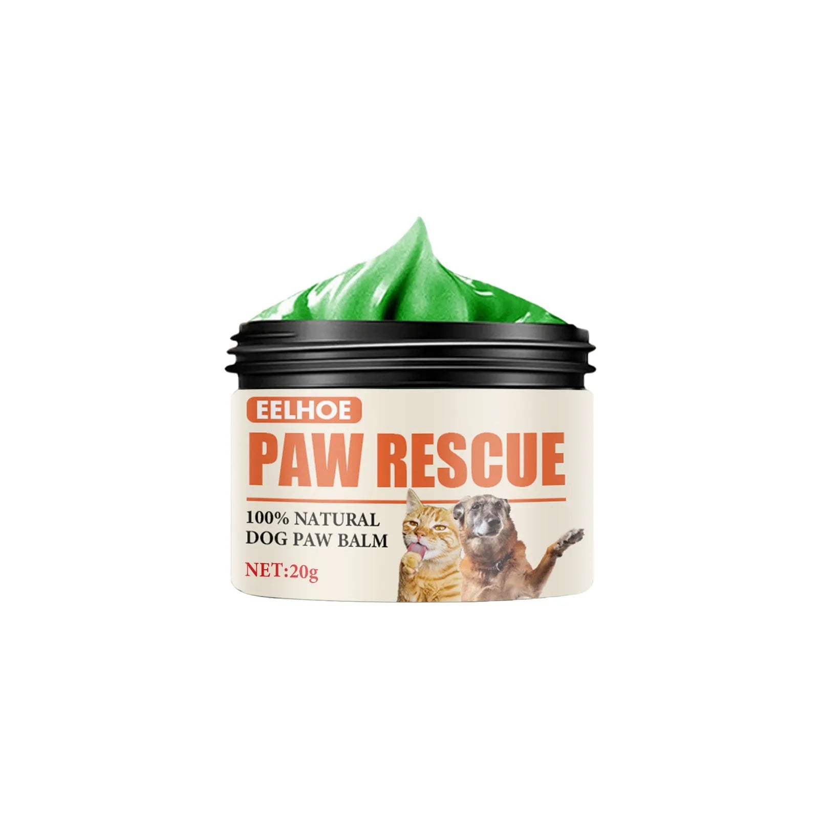 30g can of pet paw care cream with natural oils for dog pad protection