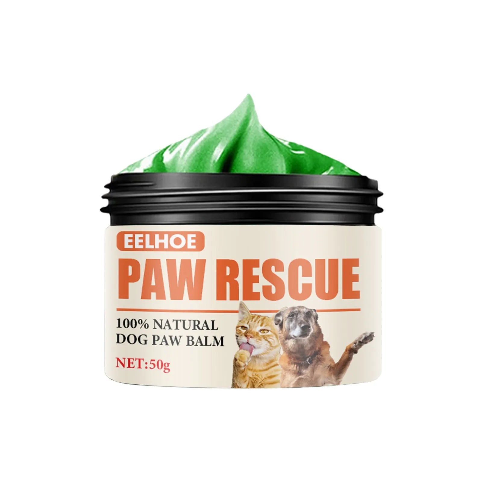30g can of pet paw care cream with natural oils for dog pad protection
