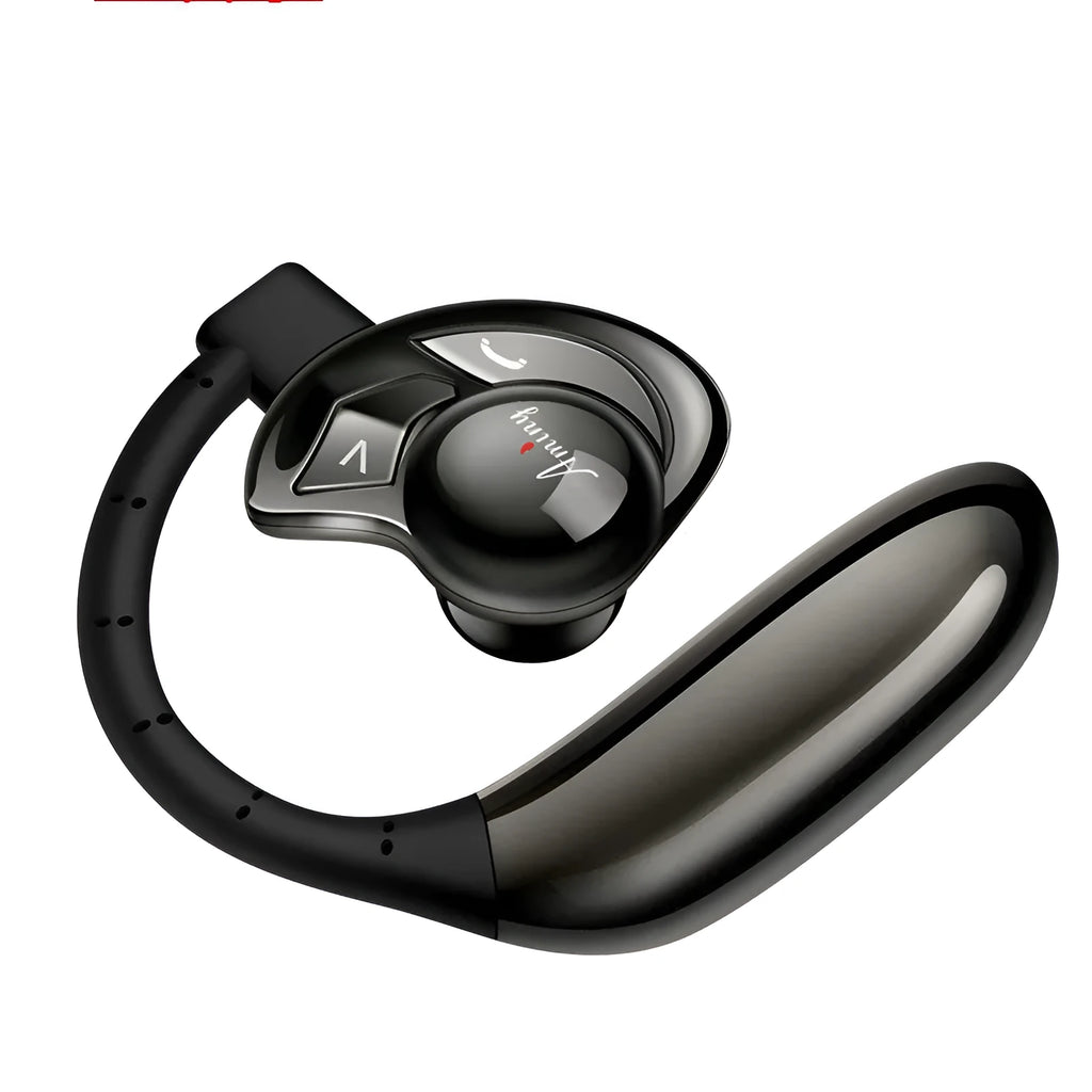 Emini UFO Bluetooth headset hanging ear type single ear wireless in Gun Black with battery display